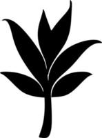black and white of plant icon vector