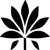 black and white of leaf icon vector