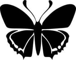 negro y blanco de mariposa icono vector