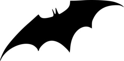 black and white of bat shape vector