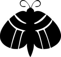 negro y blanco de mariposa icono vector