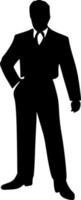 black businessman icon vector