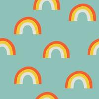 pattern with graphic rainbows in flat style. vector illustration