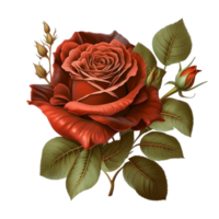 natürlich rot Rose Blume png