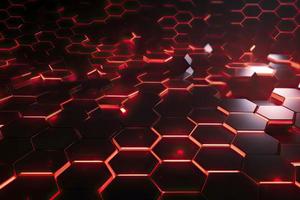 Abstract futuristic surface concept with hexagons. Trendy sci-fi technology background photo