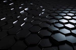 Abstract futuristic surface concept with hexagons. Trendy sci-fi technology background photo