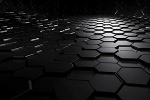 Abstract futuristic surface concept with hexagons. Trendy sci-fi technology background photo