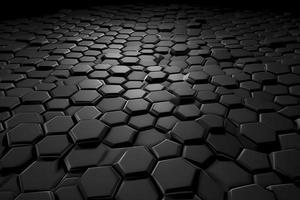 Abstract futuristic surface concept with hexagons. Trendy sci-fi technology background photo