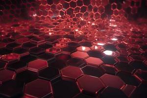 Abstract futuristic surface concept with hexagons. Trendy sci-fi technology background photo