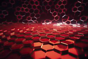 Abstract futuristic surface concept with hexagons. Trendy sci-fi technology background photo