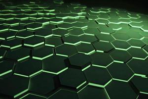 Abstract futuristic surface concept with hexagons. Trendy sci-fi technology background photo