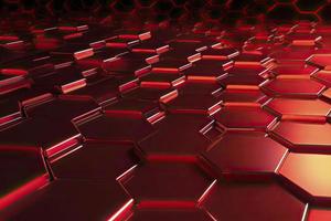 Abstract futuristic surface concept with hexagons. Trendy sci-fi technology background photo