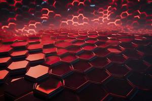 Abstract futuristic surface concept with hexagons. Trendy sci-fi technology background photo