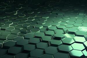 Abstract futuristic surface concept with hexagons. Trendy sci-fi technology background photo