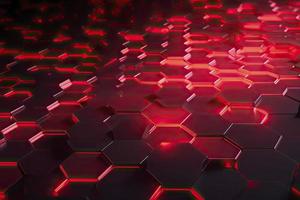 Abstract futuristic surface concept with hexagons. Trendy sci-fi technology background photo