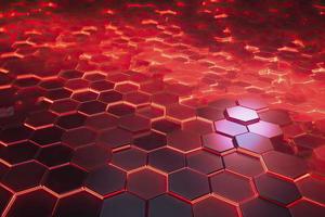 Abstract futuristic surface concept with hexagons. Trendy sci-fi technology background photo