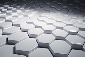 Abstract futuristic surface concept with hexagons. Trendy sci-fi technology background photo