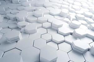 Abstract futuristic surface concept with hexagons. Trendy sci-fi technology background photo