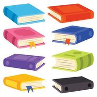Set Of Various Colorful Books vector