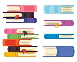 Set Of Various Colorful Books vector