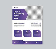 Digital marketing agency flyer template design vector