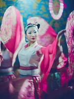 asian woman with local traditional dance, generative art by A.I. photo