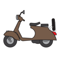 scooter transporte plano diseño, clásico scooters y vistoso estilo png