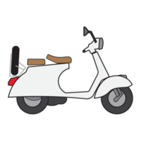 scooter transporte plano diseño, clásico scooters y vistoso estilo png