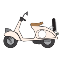 Scooter transport flat design, Classic scooters and colorful style png