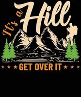 Hiking t shirt design vector