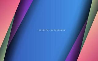 Abstract overlap layer papercut colorful background banner vector