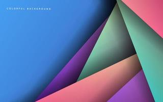 Abstract overlap layer papercut colorful background banner vector