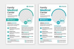 Vector simple and modern medical flyer design templateVector simple and modern medical flyer design template