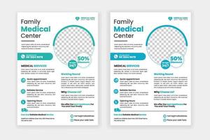 Vector simple and modern medical flyer design templateVector simple and modern medical flyer design template