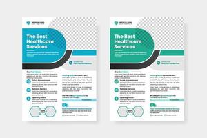 Healthcare Flyer Layout , medical flyer or poster design layout vector