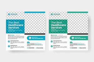 Medical service and medical healthcare social media post banner or post design template vector