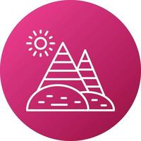 Desert Pyramids Icon Style vector