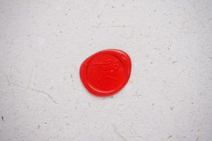 colorful thank you wax coin for vintage wedding invitation decoration photo