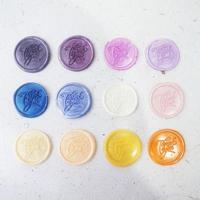 colorful thank you wax coin for vintage wedding invitation decoration photo