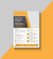 Modern And Simple Flyer Template Design vector