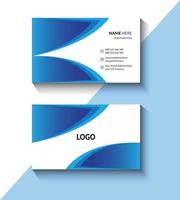 Modern and Simple Blue Business Card Design vector