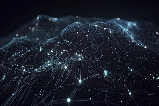 Abstract technology big data background concept. Artificial intelligence tech. Big data and cybersecurity. Transfer and storage of data sets, blockchain, server. Colorful background photo