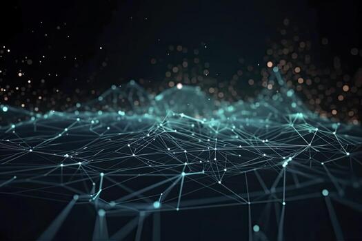 Abstract technology big data background concept. Artificial intelligence tech. Big data and cybersecurity. Transfer and storage of data sets, blockchain, server. Colorful background photo