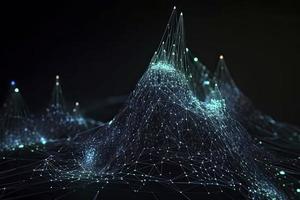 resumen tecnología grande datos antecedentes concepto. artificial inteligencia tecnología grande datos y la seguridad cibernética. transferir y almacenamiento de datos conjuntos, cadena de bloques, servidor. vistoso antecedentes foto