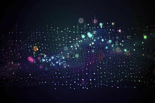 resumen tecnología grande datos antecedentes concepto. artificial inteligencia tecnología grande datos y la seguridad cibernética. transferir y almacenamiento de datos conjuntos, cadena de bloques, servidor. vistoso antecedentes foto