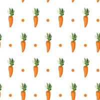 Seamless pattern of ripe carrots vector