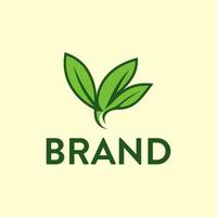 A clean leaf, contemporary design using colors and minimal composition to quickly and clearly communicate Quality to your client. vector