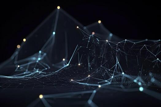 Abstract technology big data background concept. Artificial intelligence tech. Big data and cybersecurity. Transfer and storage of data sets, blockchain, server. Colorful background photo