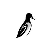 Murre logo design icon. Thick-billed Murre logo design inspiration. Murre animal logo design template. Animal symbol logotype. vector