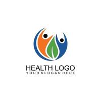 Human care logo design template vector